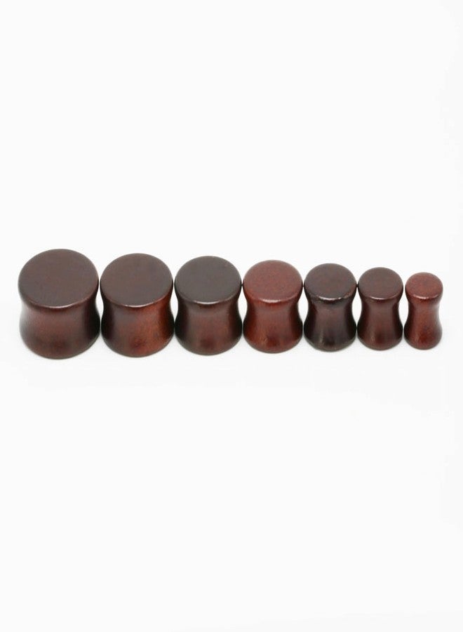 Decentraland 6 Pairs Wood Ear Gauges Vintage Wooden Ring Body Piercings Gauge Ear Plugs Tunnels 3/4"(20mm) - Image 3